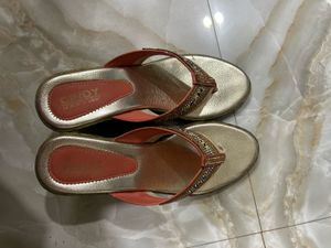 Gold Sparkly Thong Sandals