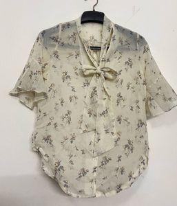Sheer Floral Blouse – Korean Soft Girl Aesthetic
