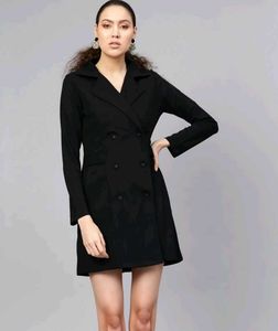 Chic Black Blazer Dress