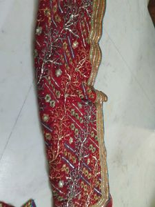 Bright Red Bridal Saree