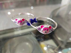 Pure Silver Cute Baby Bangles