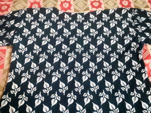 🖤Black Charm Printed Cotton Kurti – Everyday
