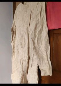 Embroidered Cream Kurta