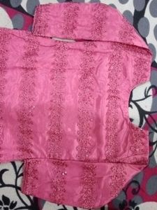 Pink Embroidered Kurta