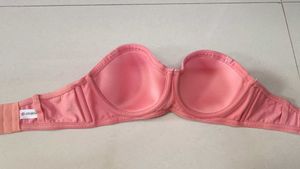 Pink Strapless Bra