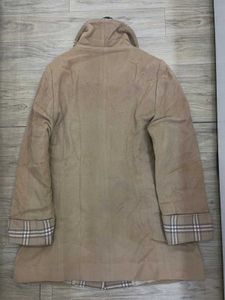 Tan Plaid Trimmed Coat - Size - S/M