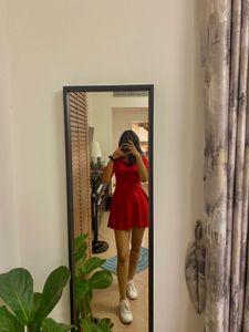 Red Fit &amp; Flare Skater Dress