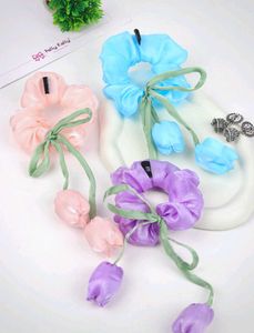 Tulip Hair Scrunchies