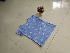 Blue Crop Tshirt For Girls And Women