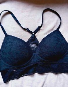 Blue Navy Lace Bra By Victoria's Secret.