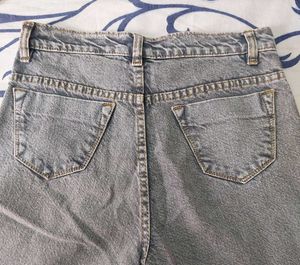 Gray Wide-leg Denim