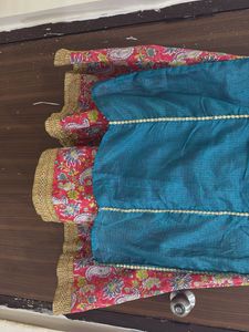 Teal &amp; Pink Kurta Set