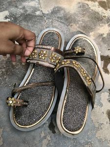 Floral Embellished Flats
