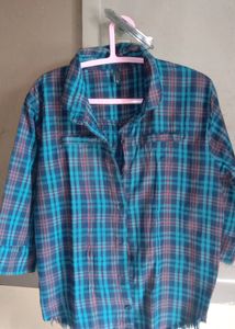 Blue Checks Tshirt women