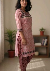 Pink Cotton Salwar suit