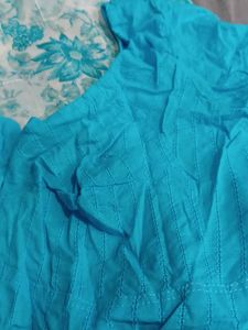Sky Blue Floral Saree