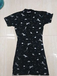 Space Unicorn Print Dress
