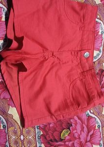 Red H&M Denim Shorts