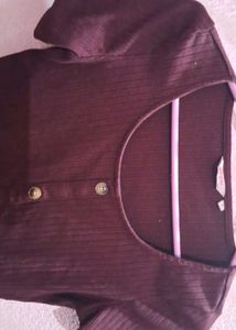 Ginger Purple Button-Up Top