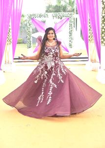 Bride engagement bowl gown💜