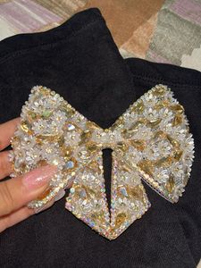 Beaded Bow Hair Clip