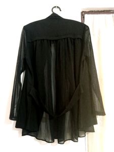 Blazer With Sheer Back And Sleeves. Very Light