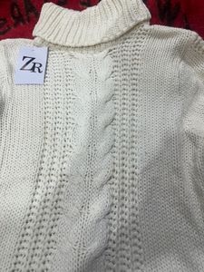 Cream Turtleneck Sweater