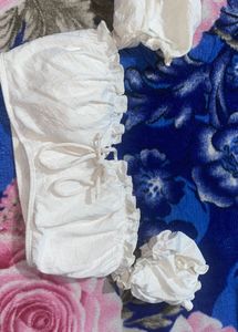 White Ruffle Crop Top