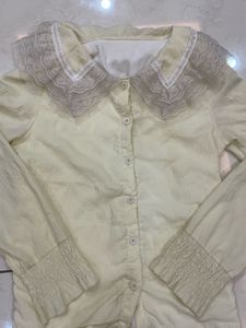 Vintage Lace Collar Blouse