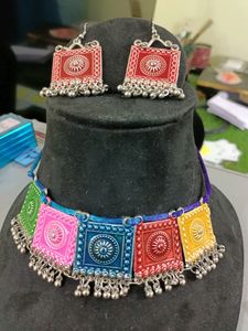 Oxidised Colour Full Choker