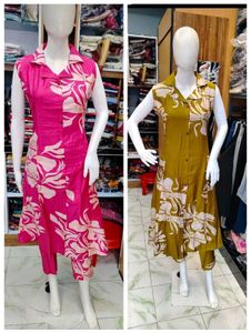 Muslin silk vertical co ord set