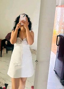 Single Strp White Dress