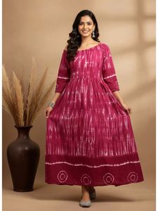 Pink Shibori Tie-Dye Maxi Dress – Anouk