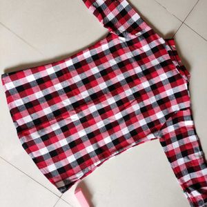Red ,White&amp; Black Shirt