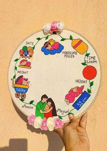 baby Welcome Footprint Embroidery Hoop