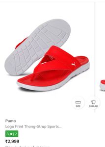 Red Puma Flip Flops
