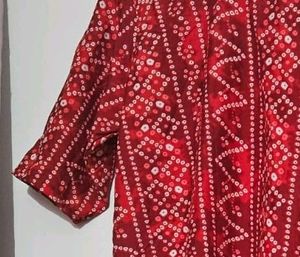 Red Rajasthan Kurti