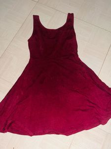 Burgundy Skater Dress