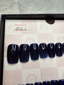 Navy Blue Cat Eye Press On Nails