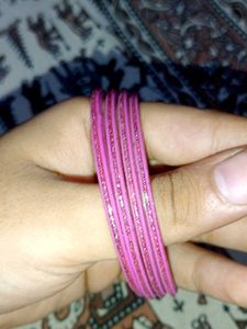 Pink Glitter Bangles