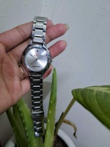 Stunners White Dial Metal Strap Watch