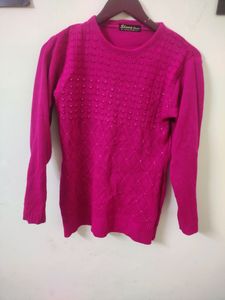 Pink Sparkle Knit Sweater (Women's)