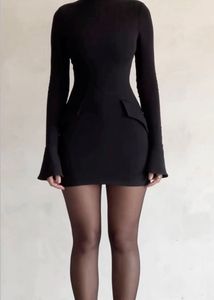 High collar bodycon dress