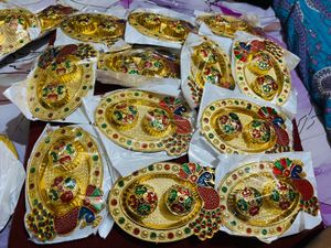 Decorative Pooja haldikumkumPeacock new wdt tag