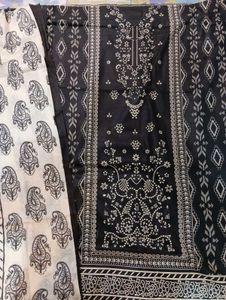 Black & White Printed Salwar Kameez