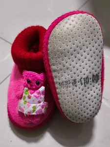 Pretty Pink Baby Booties