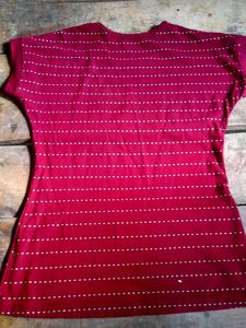 Daily Bear Maroon T Shirt For Girls