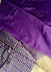 Elegant Purple &amp; Gold Saree