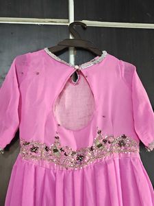 Pink Embellished Anarkali Gown