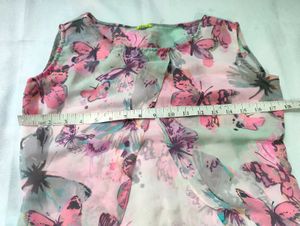 Butterfly Print Sleeveless Top